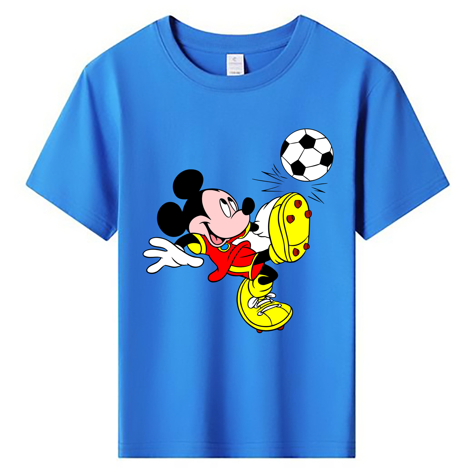 ミッキーマウス Mickey Mouse 綿100％キッズTシャツ（フロントプリント）